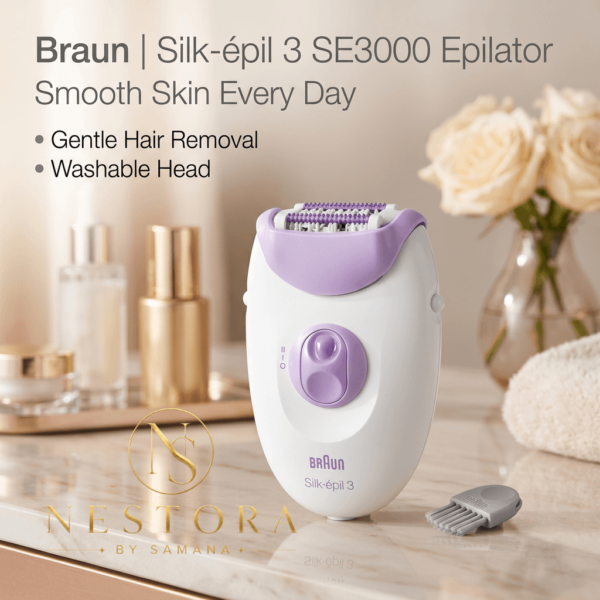 Electric epilator hair remover with washable head for personal grooming
