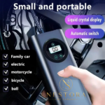 Portable digital air compressor tyre inflator for cars bikes and sports balls