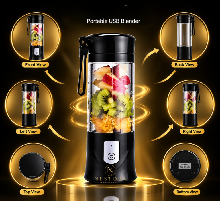 Portable USB rechargeable blender for smoothies and fruit drinks