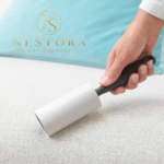 Reusable lint roller for removing pet hair and lint from sofa