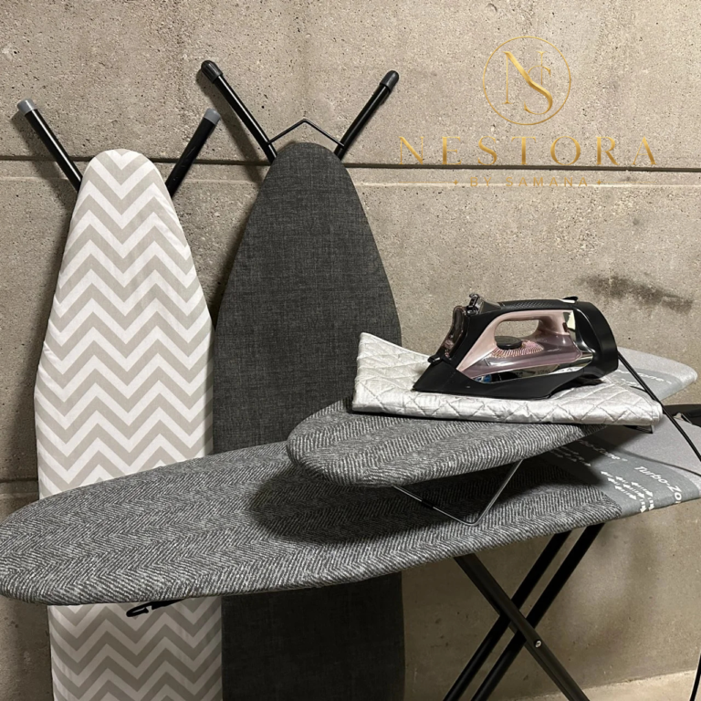 Foldable portable ironing mat for ironing clothes on a table