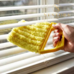 Window blind cleaner brush for removing dust from window blinds