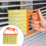 Window blind cleaner brush for removing dust from window blinds