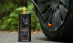 Portable digital air compressor tyre inflator for cars bikes and sports balls
