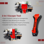 2 in 1 car emergency escape tool with seatbelt cutter and glass breaker