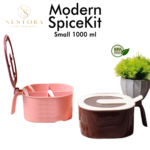 1000ml Spice Box – Multi-Compartment Masala Storage Container with Spoons - Image 3