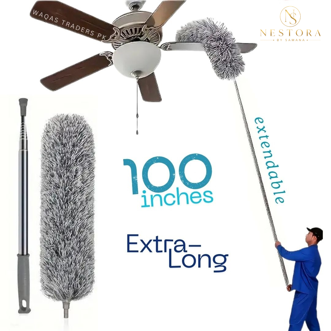 Untitled design (47) Extendable Ceiling Fan Duster – 100 Inch Long Reach Cleaning Duster - Image 1
