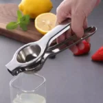 Stainless steel manual lemon squeezer and citrus juice press