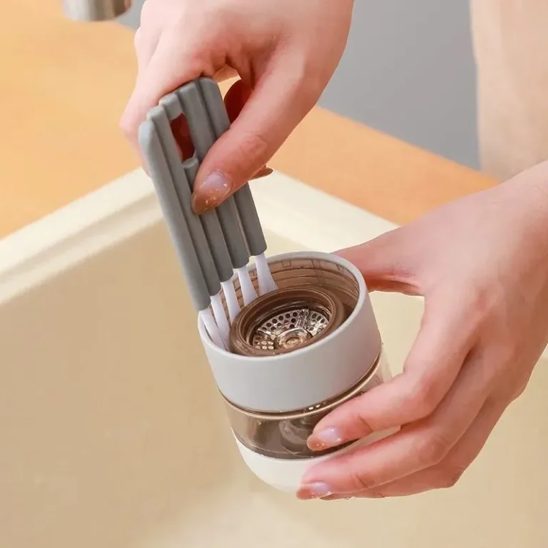 Soft bristle multi-purpose household cleaning brush
