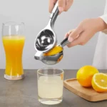 Stainless steel manual lemon squeezer and citrus juice press