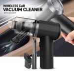 Wireless handheld car vacuum cleaner with LED light and cleaning attachments