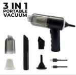 Wireless handheld car vacuum cleaner with LED light and cleaning attachments